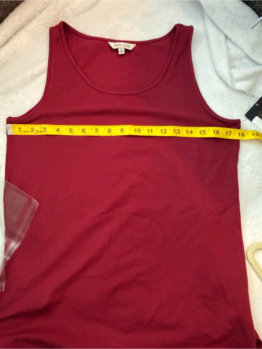 John Mark Women's Sleeveless Tank Top in Burgundy Red